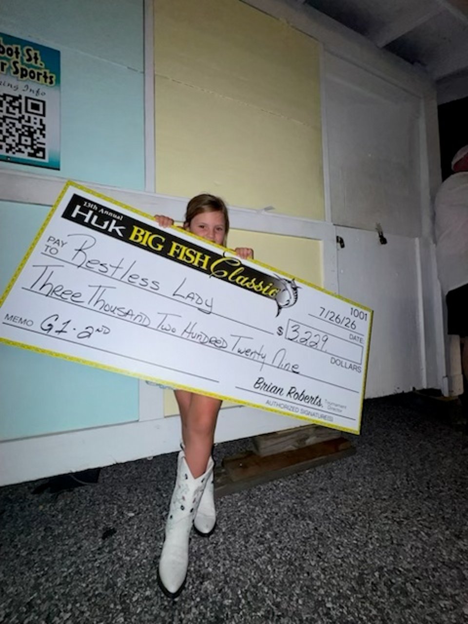 tournament winnings check